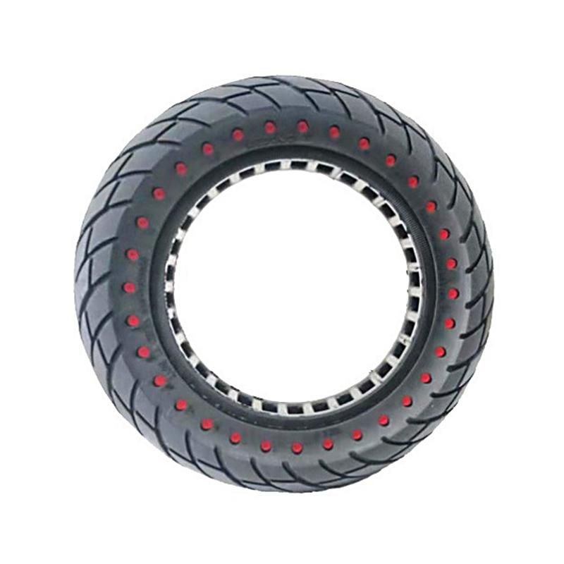 Scooter Tires Rubber Shock Absorber Non-Pneumatic Tyres for 10Inch Scooter Skateboard Tyre Solid Hole Tires