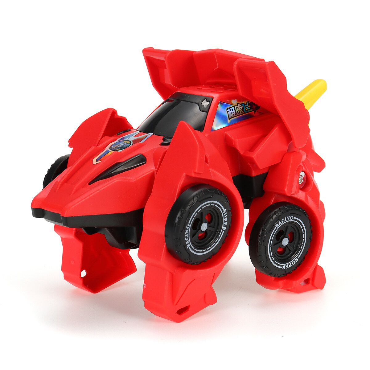 Child Manual Deformation Kids Dinosaur Car T-Rex Toys Boys Toy Gift Car Form- Red