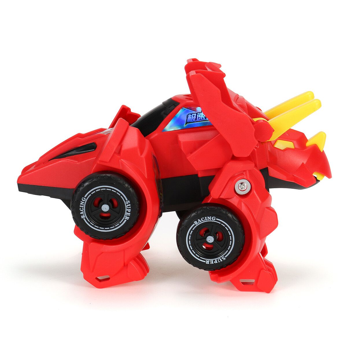 Child Manual Deformation Kids Dinosaur Car T-Rex Toys Boys Toy Gift Car Form- Red