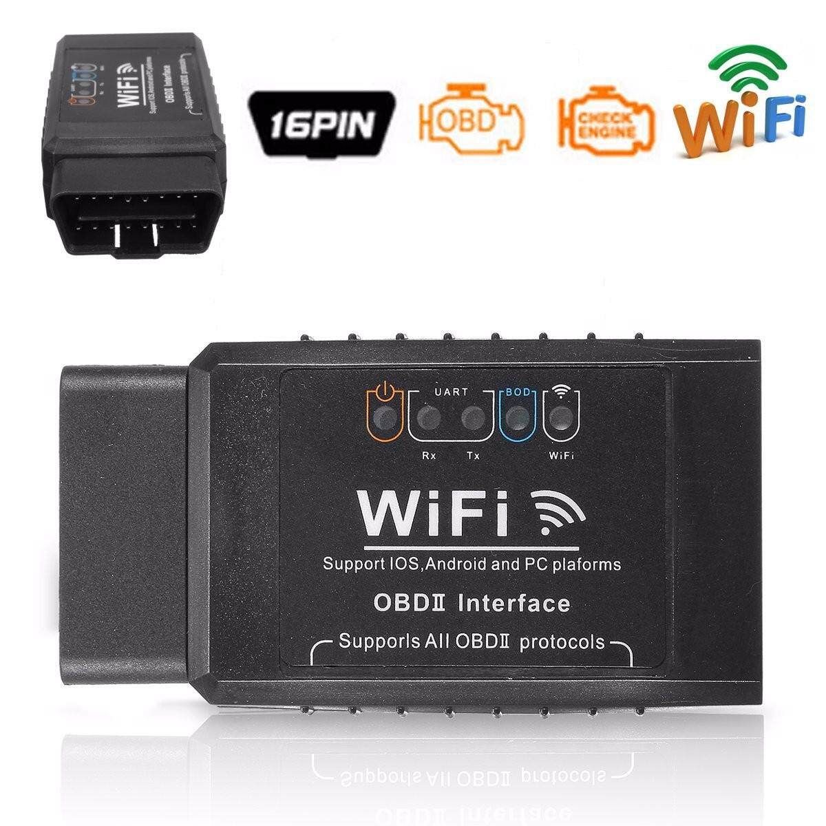 ELM32716Pin OBDII OBD2 WIFI Car Scanner Diagnostic Tool Scanner For IOS Android