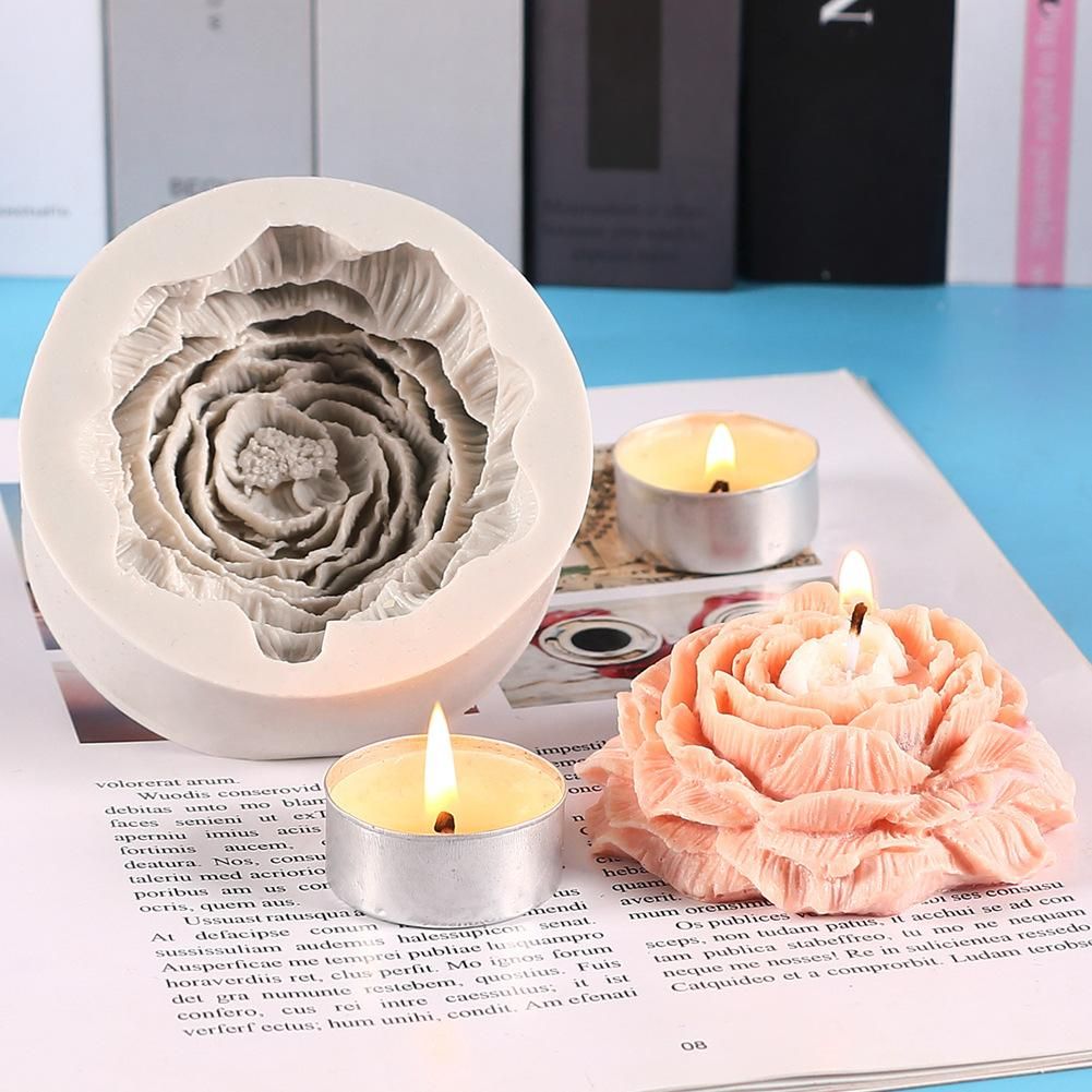 Peony candle silicone mold diy glue drop mold aromatherapy gypsum mold soap silicone mold
