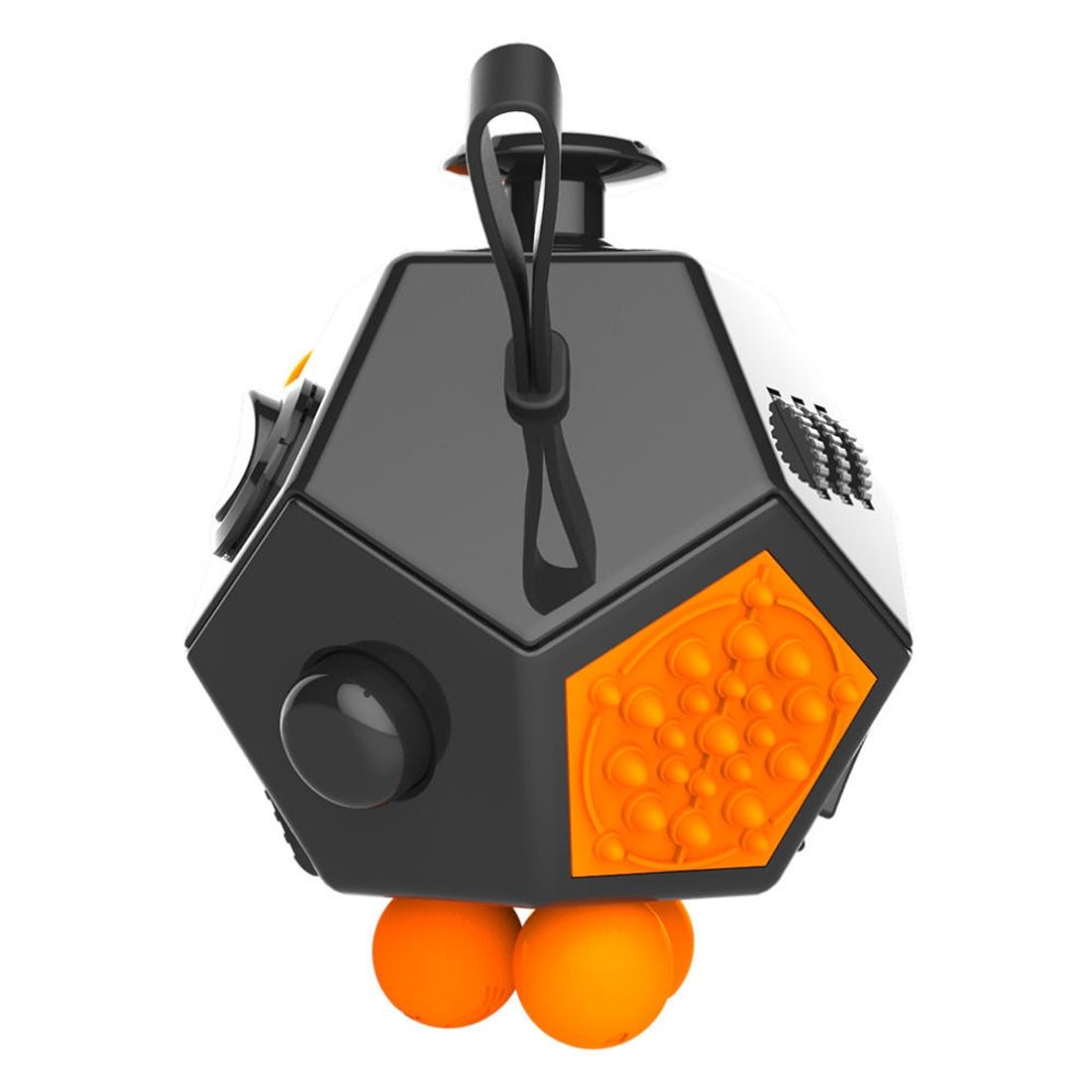 12 Sides Fidget Cube Generation 2 Decompression Toy Desk Magic Dice Funny Relieves Anxiety And Stress Toys Creative Gift With Gears & Rotating Dial & 360 Degree Joystick For Adults And Children(Black)