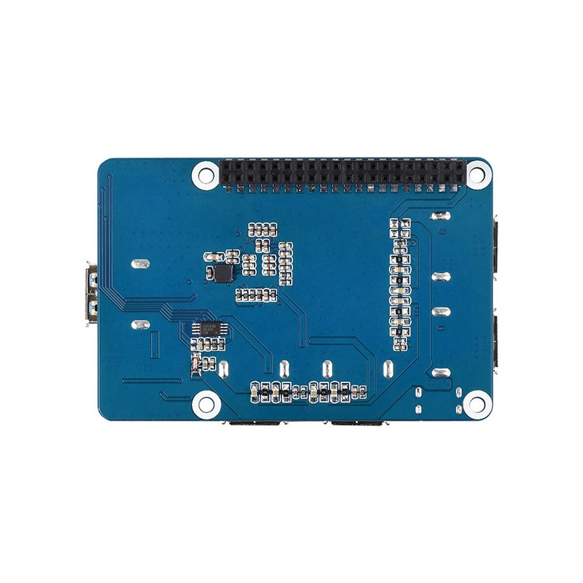 USB 3.2 Gen1 HUB HAT for Raspberry Pi 4B 3B+ 3B 2B Zero W WH, with 4X USB 3.2 Gen1 Ports, Driver-Free Plug&Play