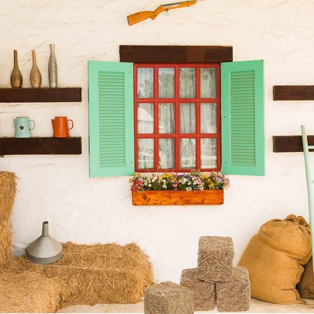 8pcs Mini Hay Bales Small Decorative Hay Table Decoration Rustic Mini Farm Haystack
