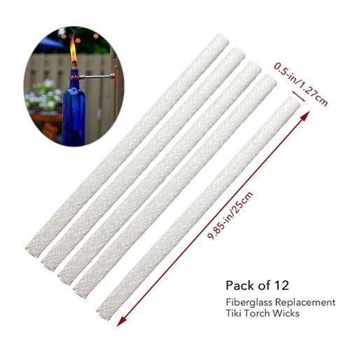 20Pcs 25cm Fiberglass Wick Fiberglass Torche Wick