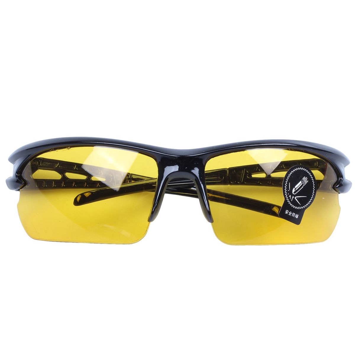 black frame yellow Night Vision sheet outdoor Cycling