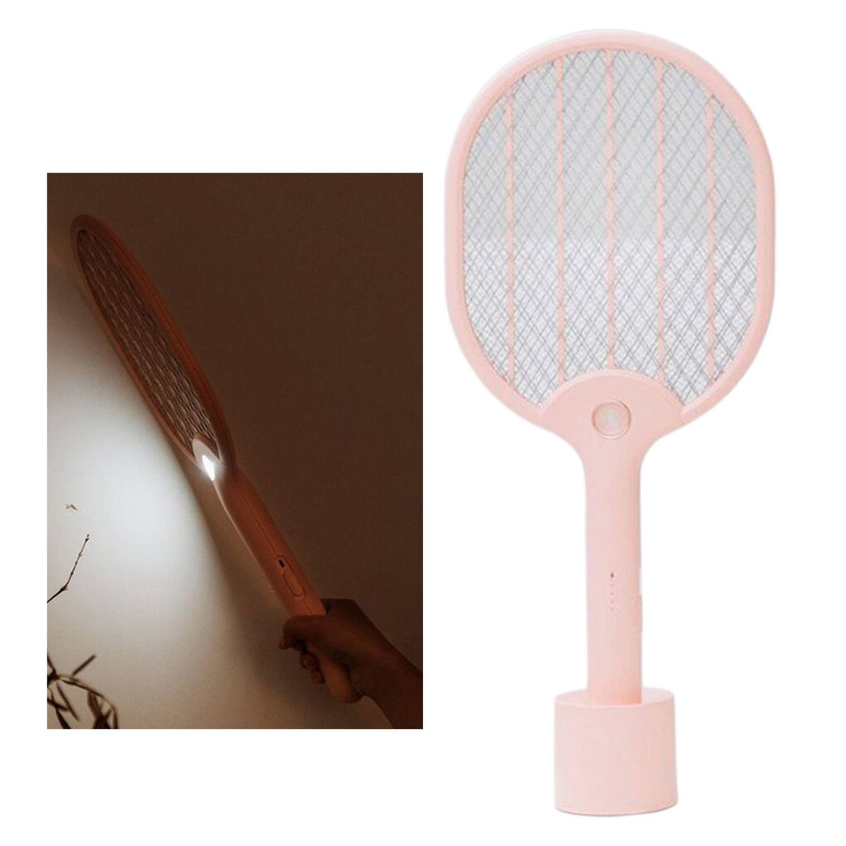 Portable  Swatter Rechargeable   Lamp For Home Bedroom Pink