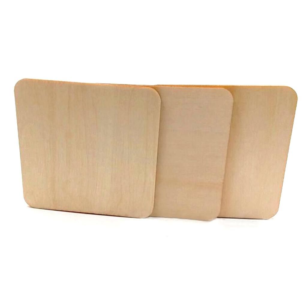 Blesiya 10x Wooden Square Coaster Plain  Blank Plaque DIY