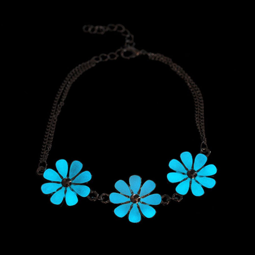 Little Star Heart Flower Glow In The Dark Ankle Bracelet Anklet Jewelry-Heart