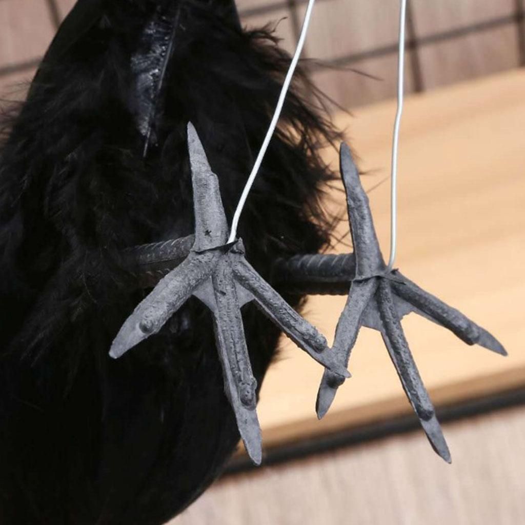 Halloween Artificial Black Raven Crow Feather Birds Flying Black Raven