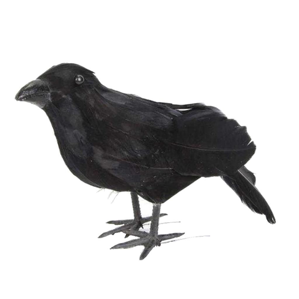 Halloween Artificial Black Raven Crow Feather Birds Flying Black Raven