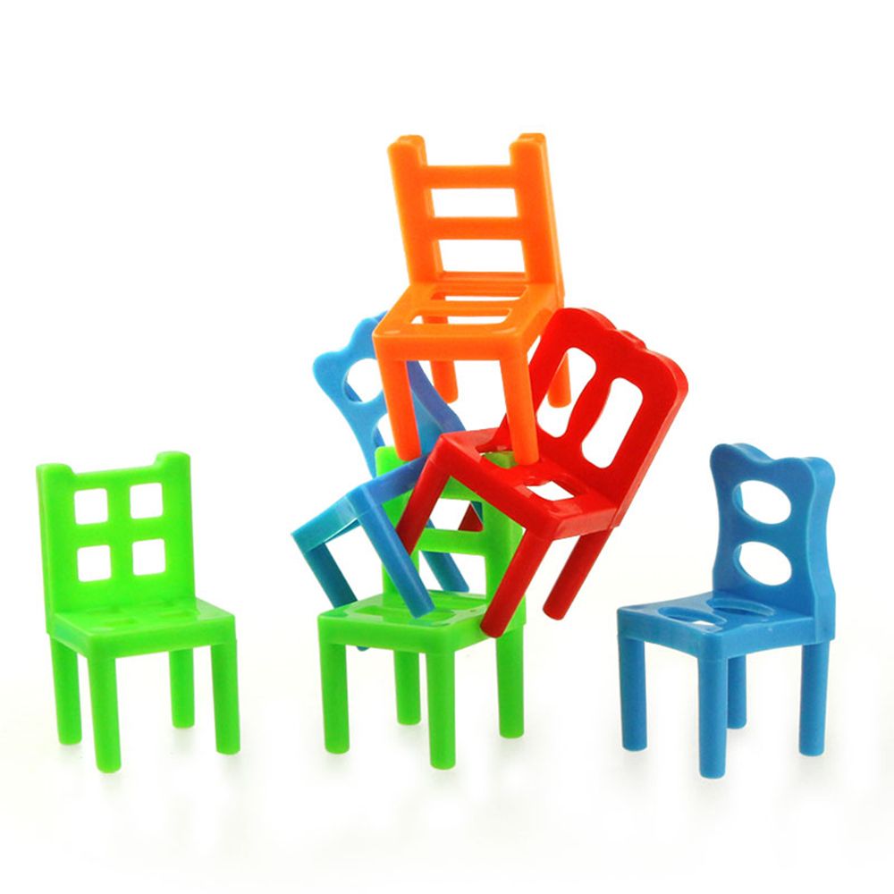 18Pcs Balancing Chairs Set Assorted Stacking Chairs Game