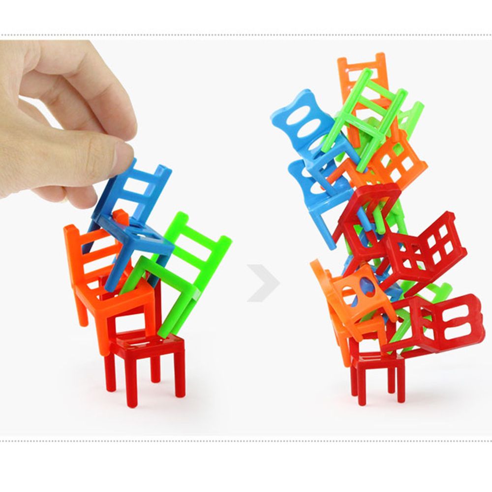18Pcs Balancing Chairs Set Assorted Stacking Chairs Game