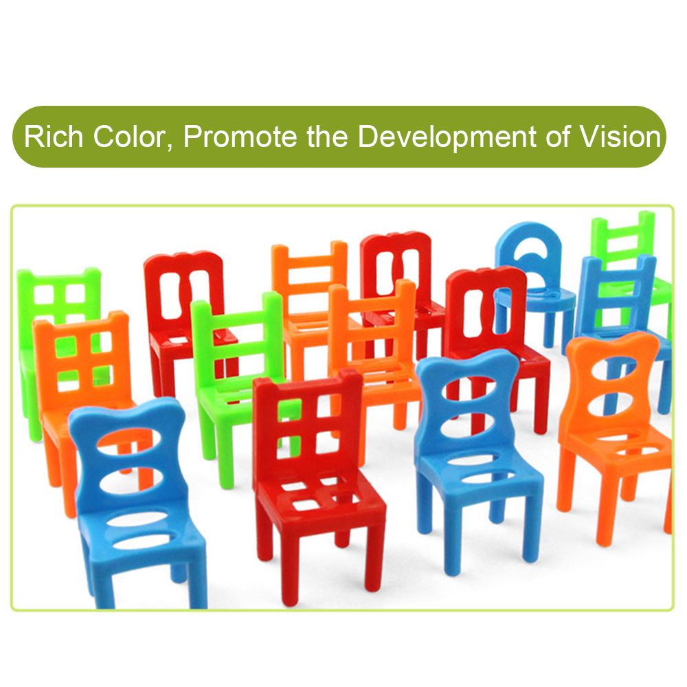 18Pcs Balancing Chairs Set Assorted Stacking Chairs Game
