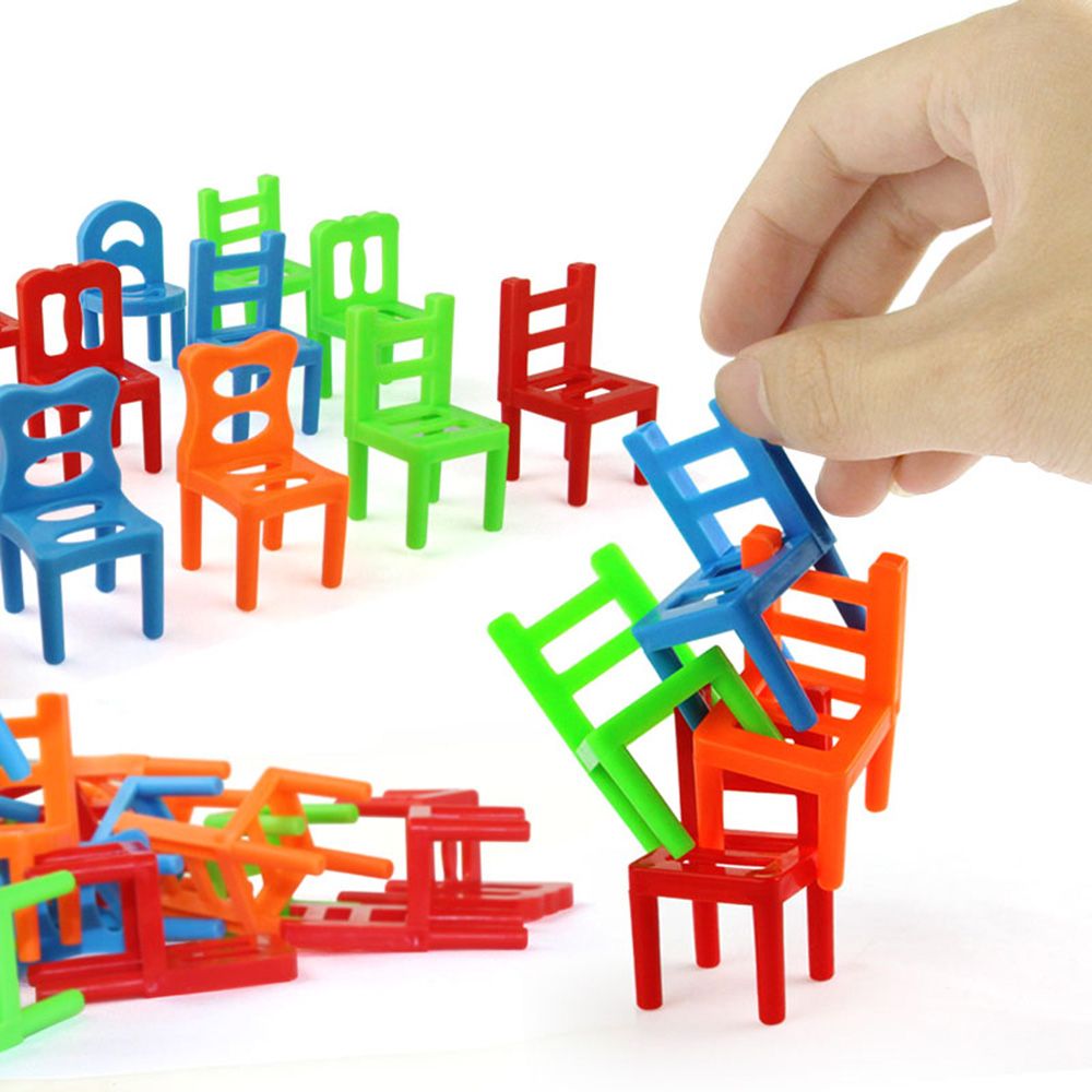 18Pcs Balancing Chairs Set Assorted Stacking Chairs Game