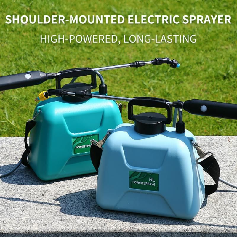 Garden Shoulder Electric Sprayer 5L Rechargeable Garden Sprayer Garden Tools Thickened Backpack Agricultural Sprayer Blue