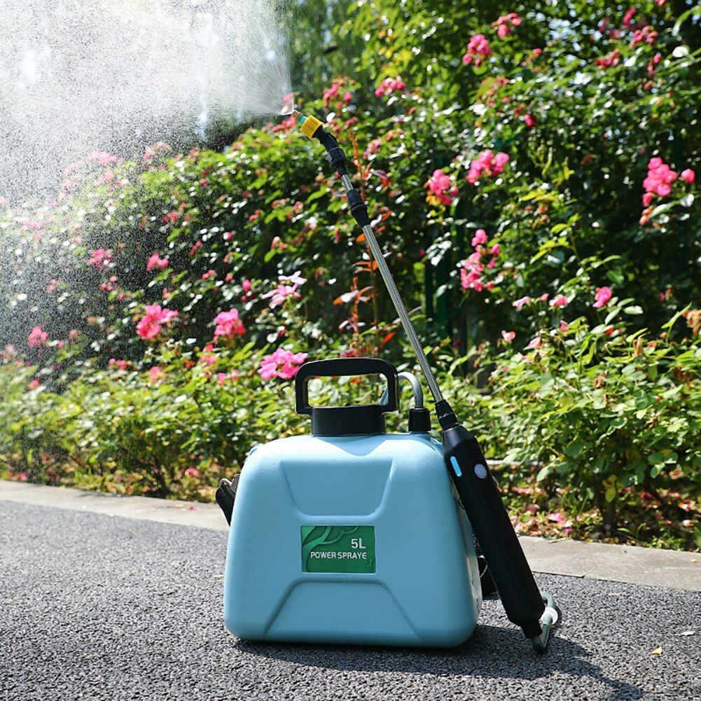 Garden Shoulder Electric Sprayer 5L Rechargeable Garden Sprayer Garden Tools Thickened Backpack Agricultural Sprayer Blue