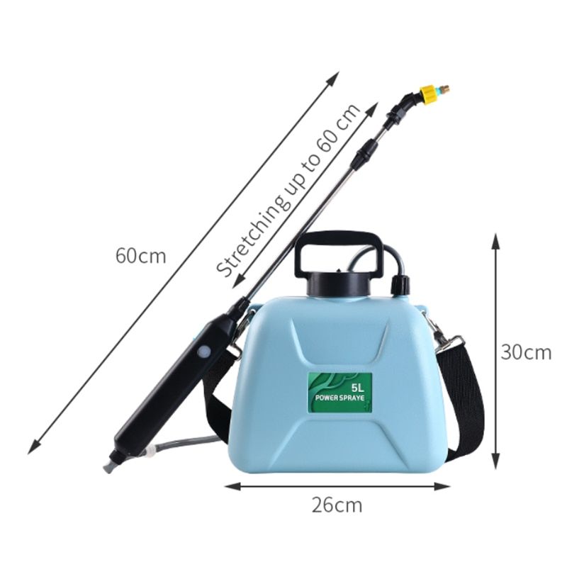 Garden Shoulder Electric Sprayer 5L Rechargeable Garden Sprayer Garden Tools Thickened Backpack Agricultural Sprayer Blue