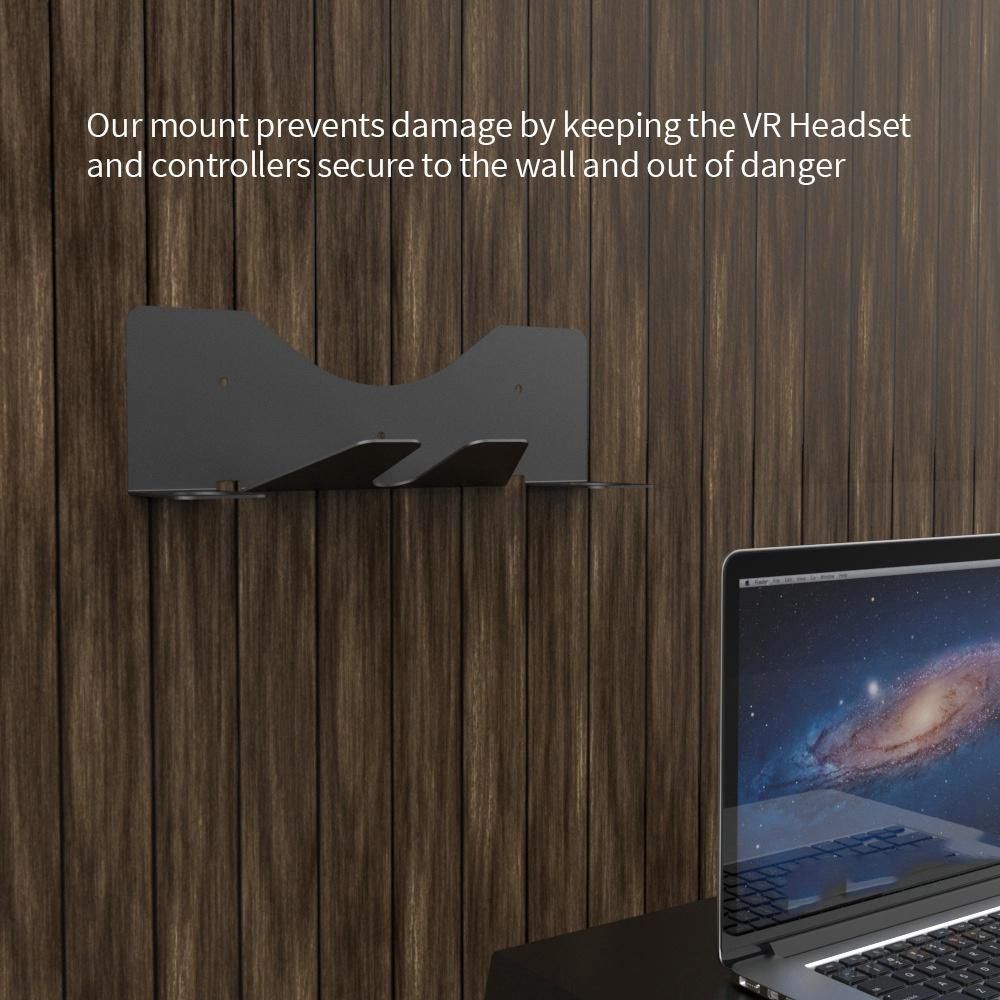 Metal Wall Mount Holder for VR Headset Stand Hook Storage Shelf for Quest 2 Quest Rift-S Vive Playstation VR Headset