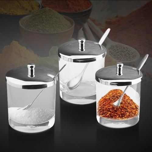Spice Seasoning Storage Rack Stand Holder Pepper Salt Shakers Kitchen Organizer Shelf Condiment Sprays Box 4pcs/set