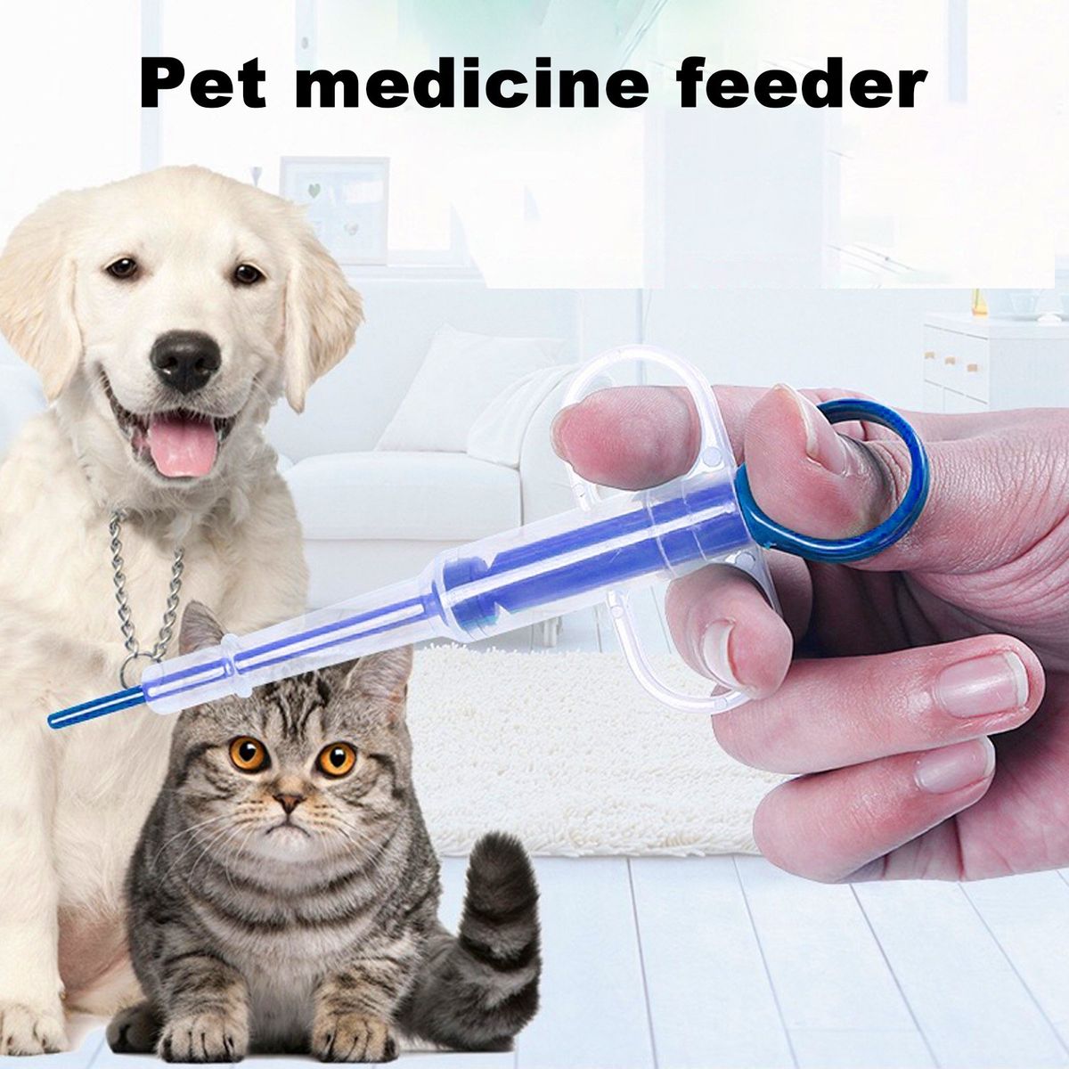 Pet Pill Dispenser Pet Syringe Kit Medicine Feeder Feeding