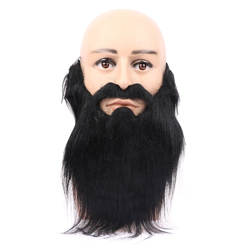Long Fluffy Bushy Full Fake Beards Moustache Funny Prop