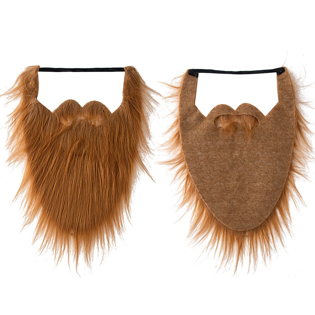 Long Fluffy Bushy Full Fake Beards Moustache Funny Prop