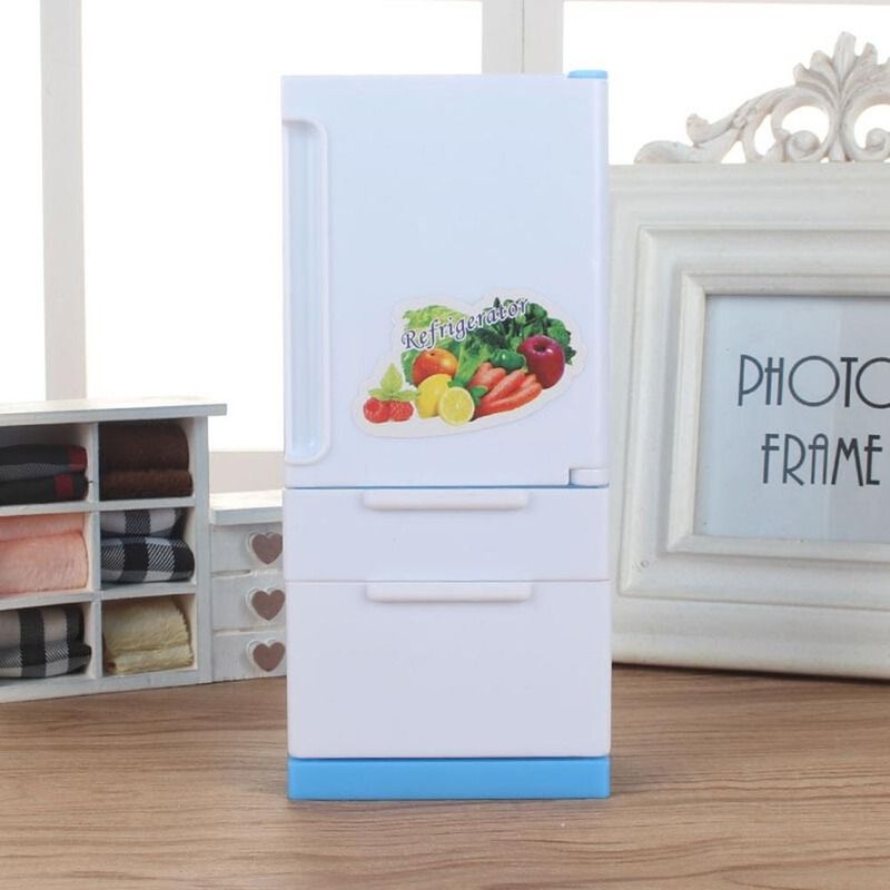 18cm Refrigerator Play Set Doll House Doll Fridge Barbie