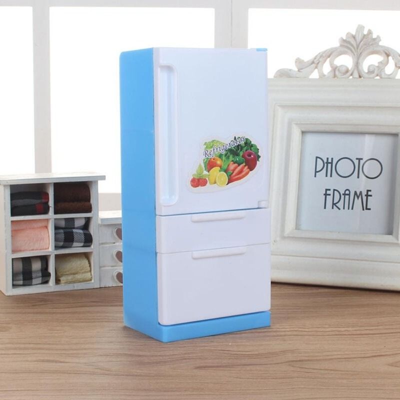 18cm Refrigerator Play Set Doll House Doll Fridge Barbie