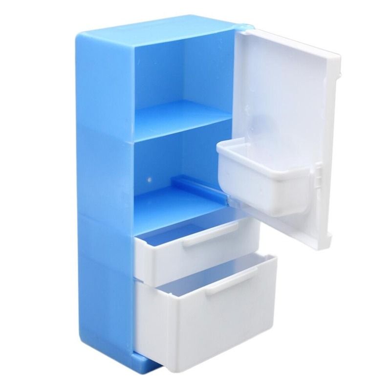 18cm Refrigerator Play Set Doll House Doll Fridge Barbie