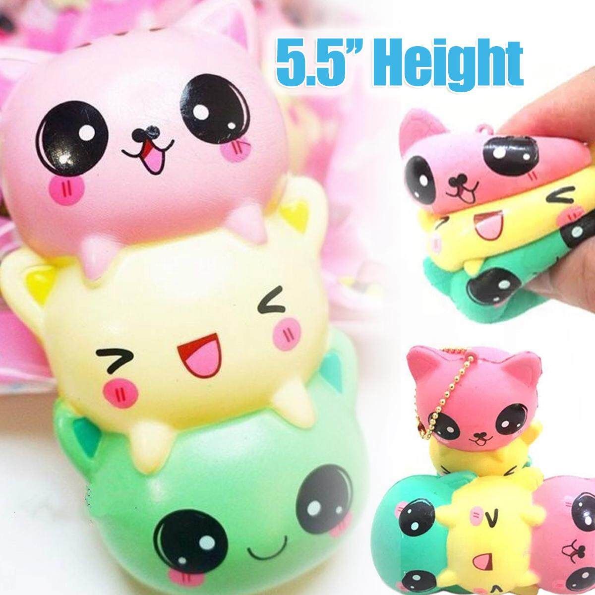 2PCS Jumbo Squishies Fun Toy Scented Slow Rising Charms Squeeze Collection