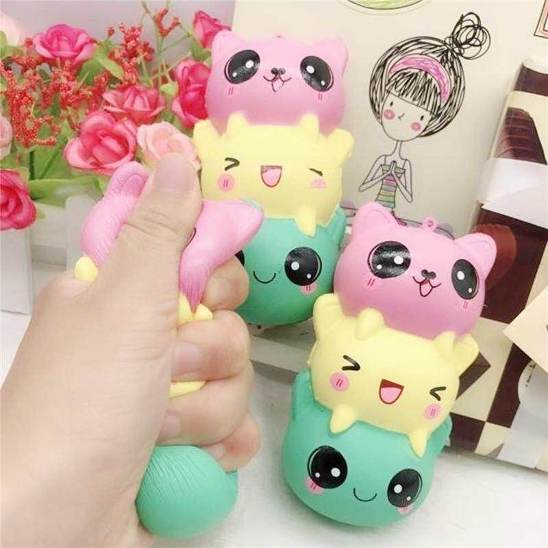 2PCS Jumbo Squishies Fun Toy Scented Slow Rising Charms Squeeze Collection