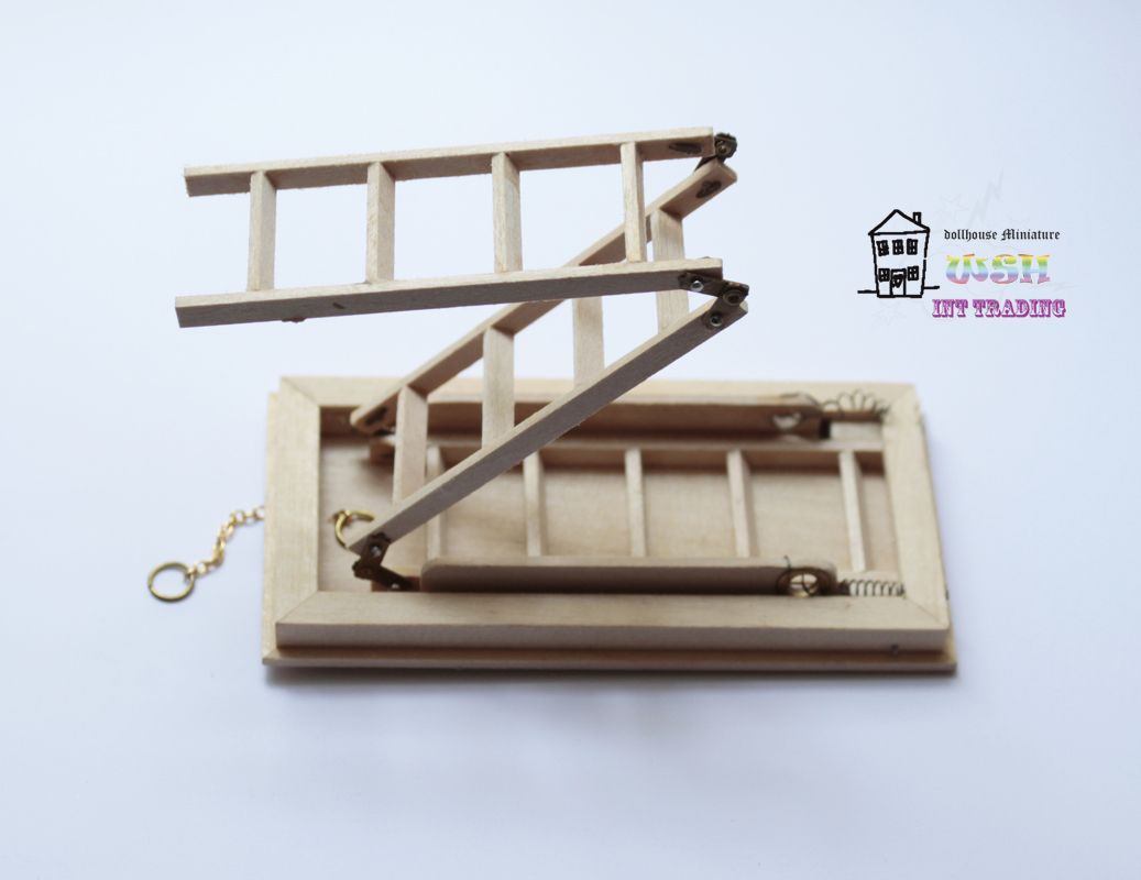 1:12Dollhouse Miniature Mini Loft Foldable Ladder