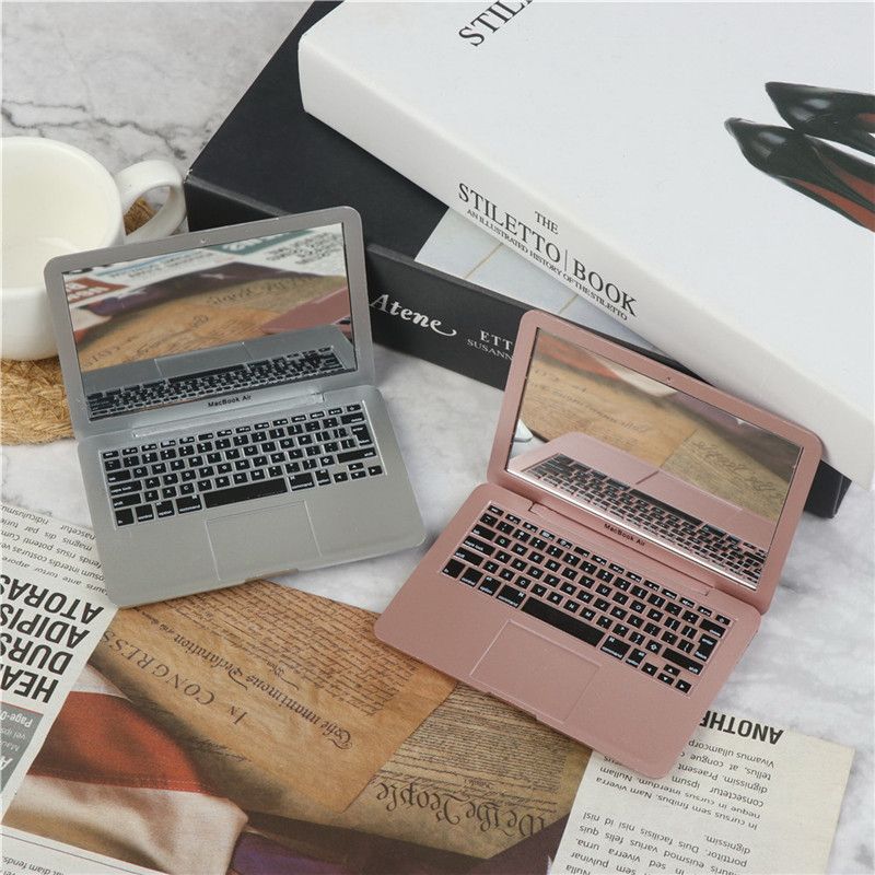 1:12 Girl Mini Pocket Laptop Shape Makeup Clear Mirror Baby