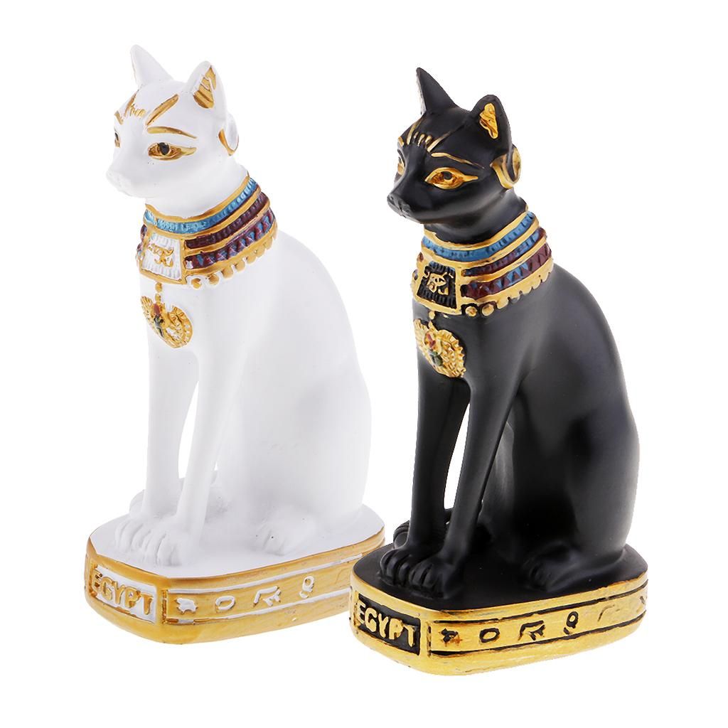 Black Ancient Egypt   Cat Bastet Figurine Statue Miniature Black