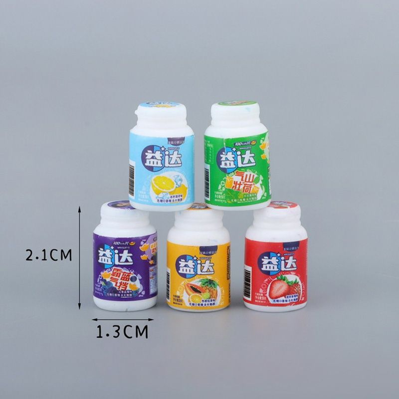 1:6 Miniature Dollhouse Food Supermarket Chewing Gum Bottle