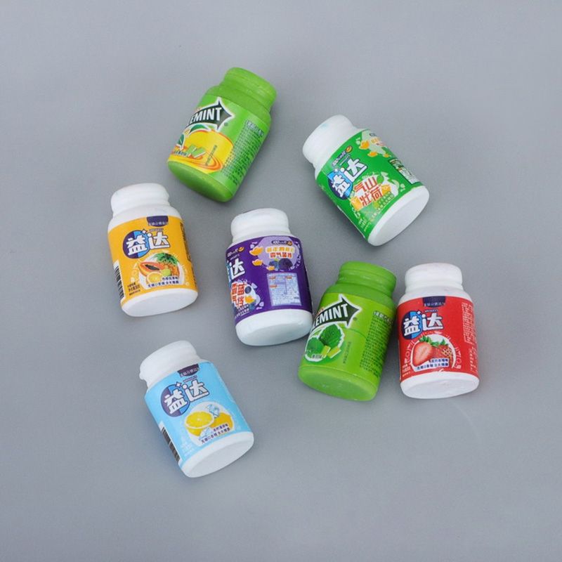 1:6 Miniature Dollhouse Food Supermarket Chewing Gum Bottle