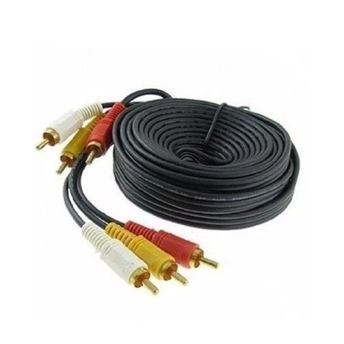 AV Cable 10metres 3-3 Black Colour