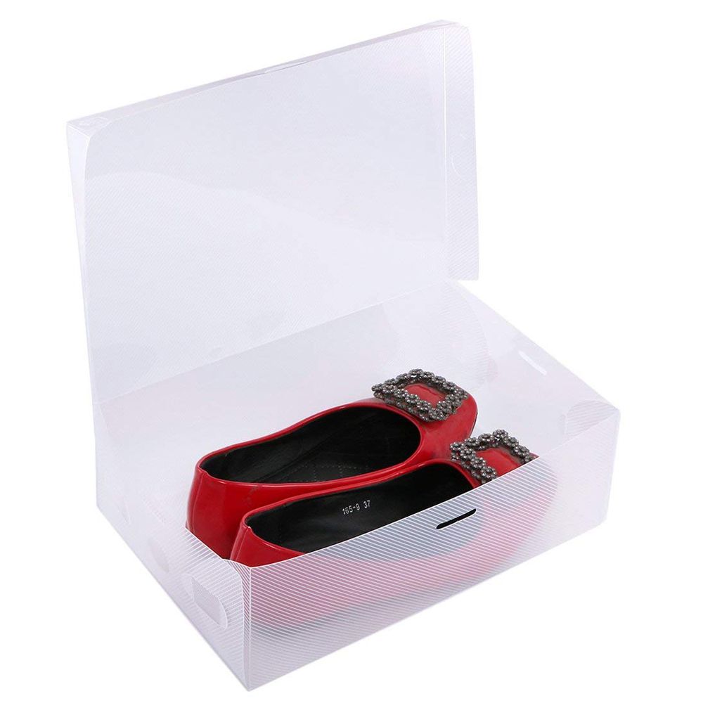 Clear Plastic Shoe Storage Stackable Tidy Organizer Box