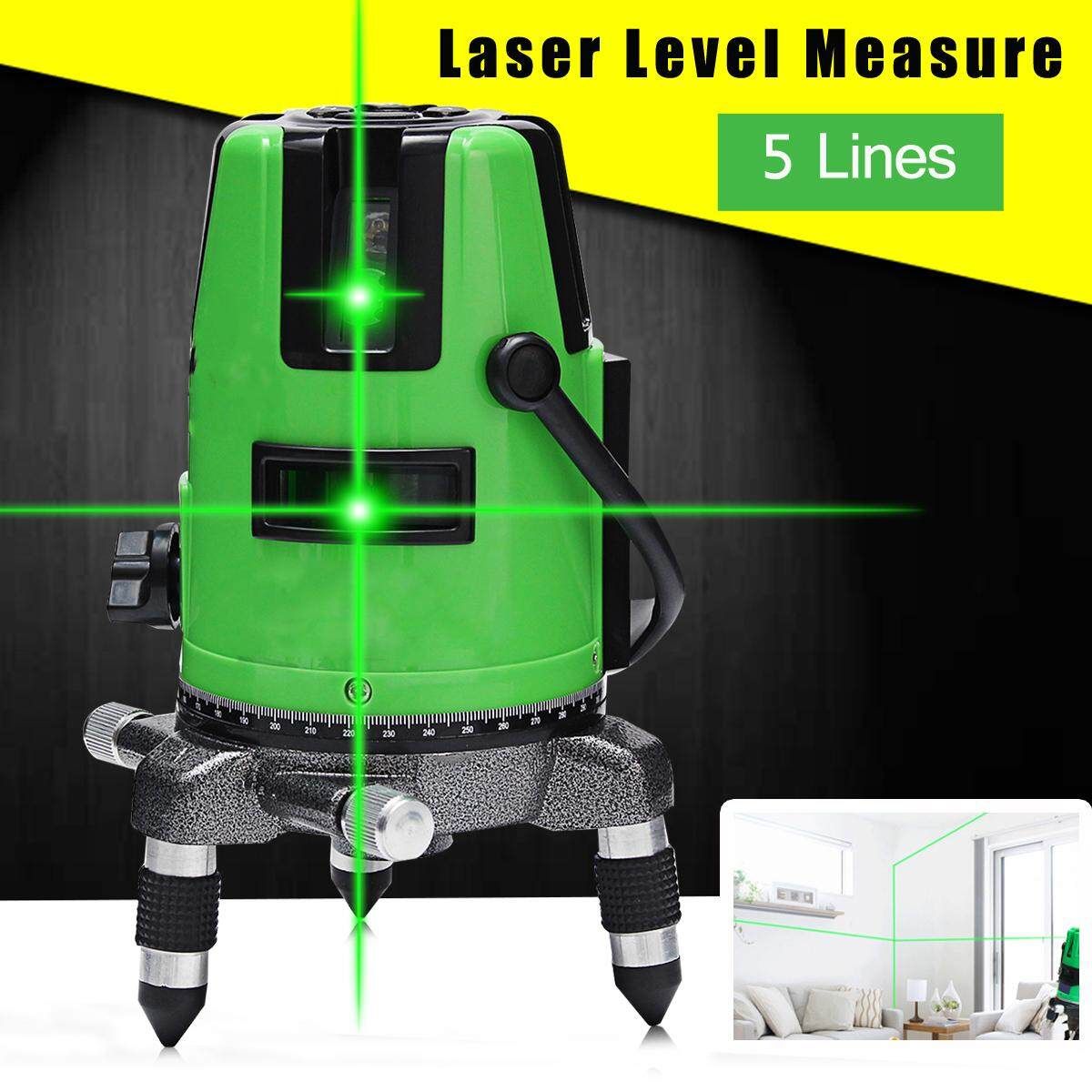 3D Green Laser Level 5 Line Self Leveling Outdoor 360° Rotary Cross Measure Tool