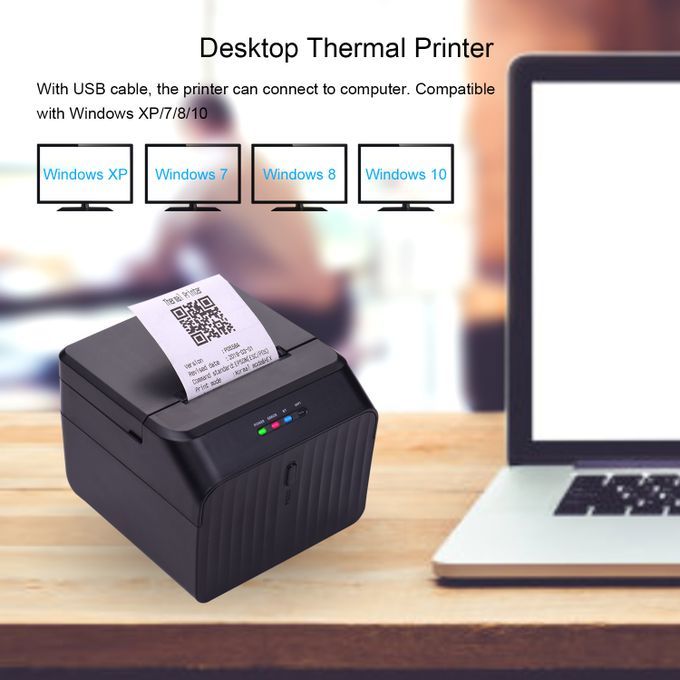 Desktop 58mm Thermal Receipt Printer Wired Barcode Printer