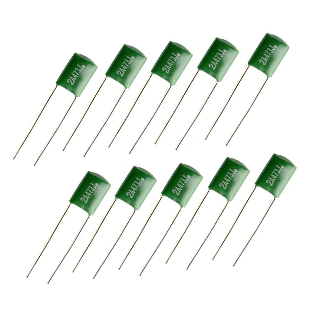 10 Pieces 0.047/2A473J Capacitors Diy For Electric Guitars Bass Tone Caps Green