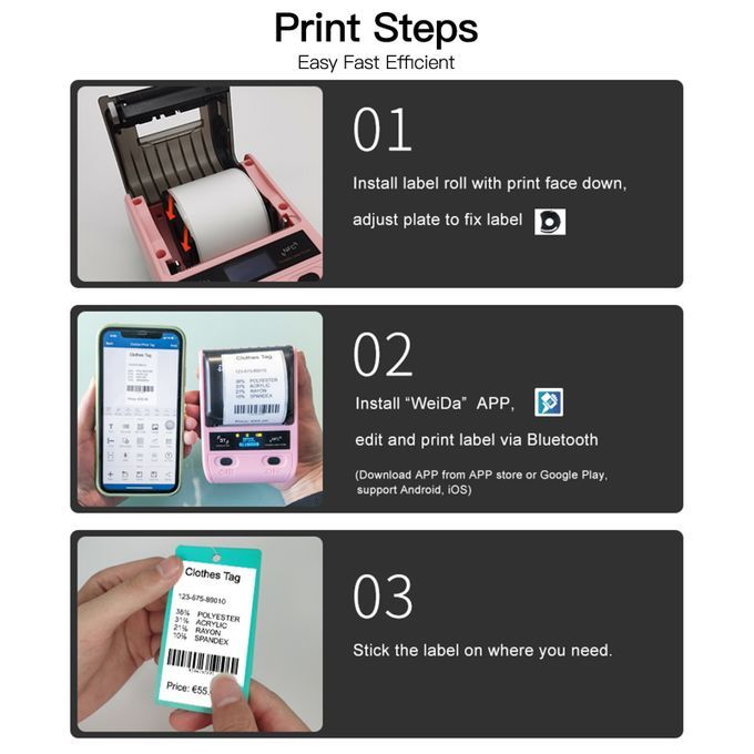 DP23 58mm Portable Thermal Printer USB NFC BT Wireless