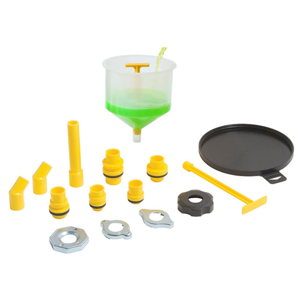 15-Piece Car Radiator Coolant Funnel Kit Spill-Free Funnel