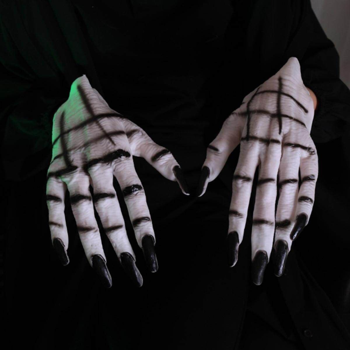 2019 White Latex Rubber Wolf Head Hair Werewolf Scary Holloween Cosplay