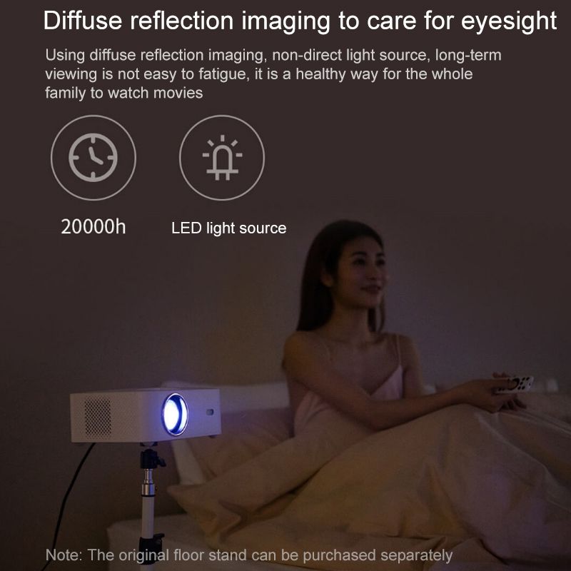 Projector TX1 Same Screen Version Projector 720P 350ANSI Lumens Wireless Theater, EU Plug