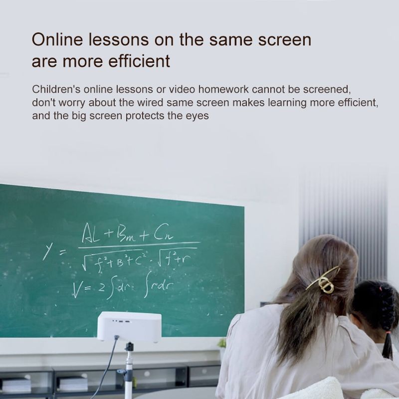 Projector TX1 Same Screen Version Projector 720P 350ANSI Lumens Wireless Theater, EU Plug