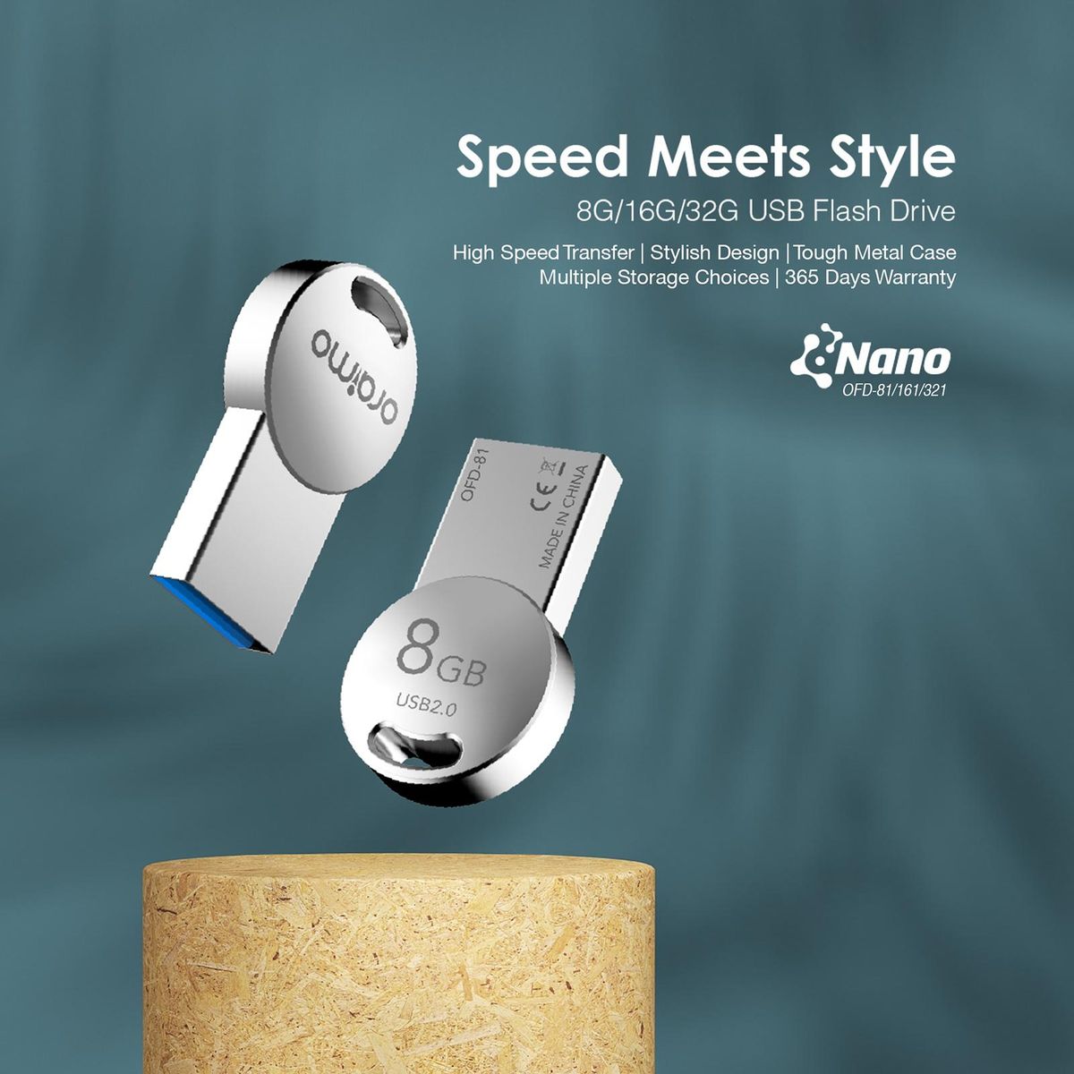 Oraimo OFD-321 Nano 32GB USB2.0 High Speed Metal BodyFlash Drive