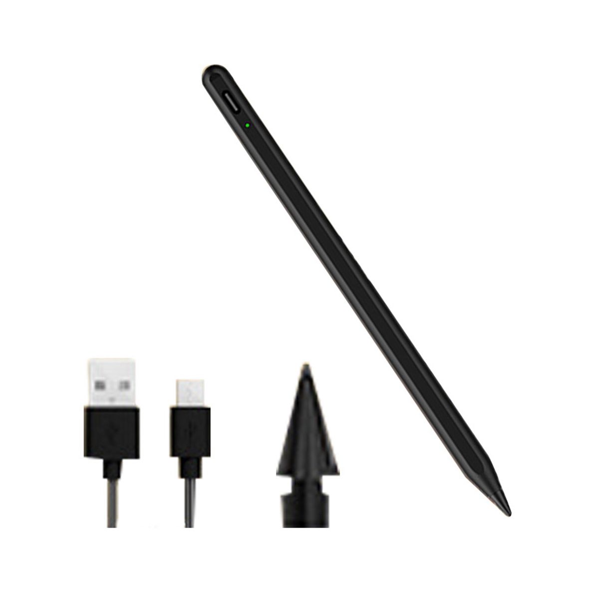 For Apple Handwriting Pen Portable Capacitive Pen iPad Bluetooth Touch Pen Drawing Brush Stylus Pen, Black