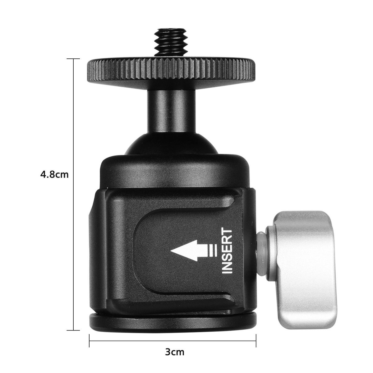 Mini Aluminum Alloy Ball Head Camera Tripod Head CNC